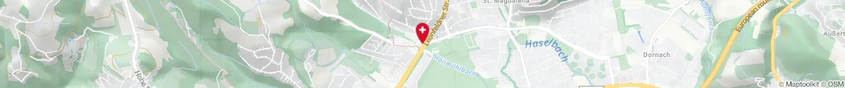 Kartendarstellung des Standorts für St. Markus Apotheke in 4040 Linz
